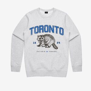 Peace Collective Toronto Vintage Racoon Crewneck Grey Size L